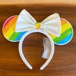 Disney Sequin Rainbow Minnie Mouse Ears Headband